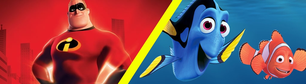 Banner 2 Games in 1 Die Unglaublichen Plus Findet Nemo