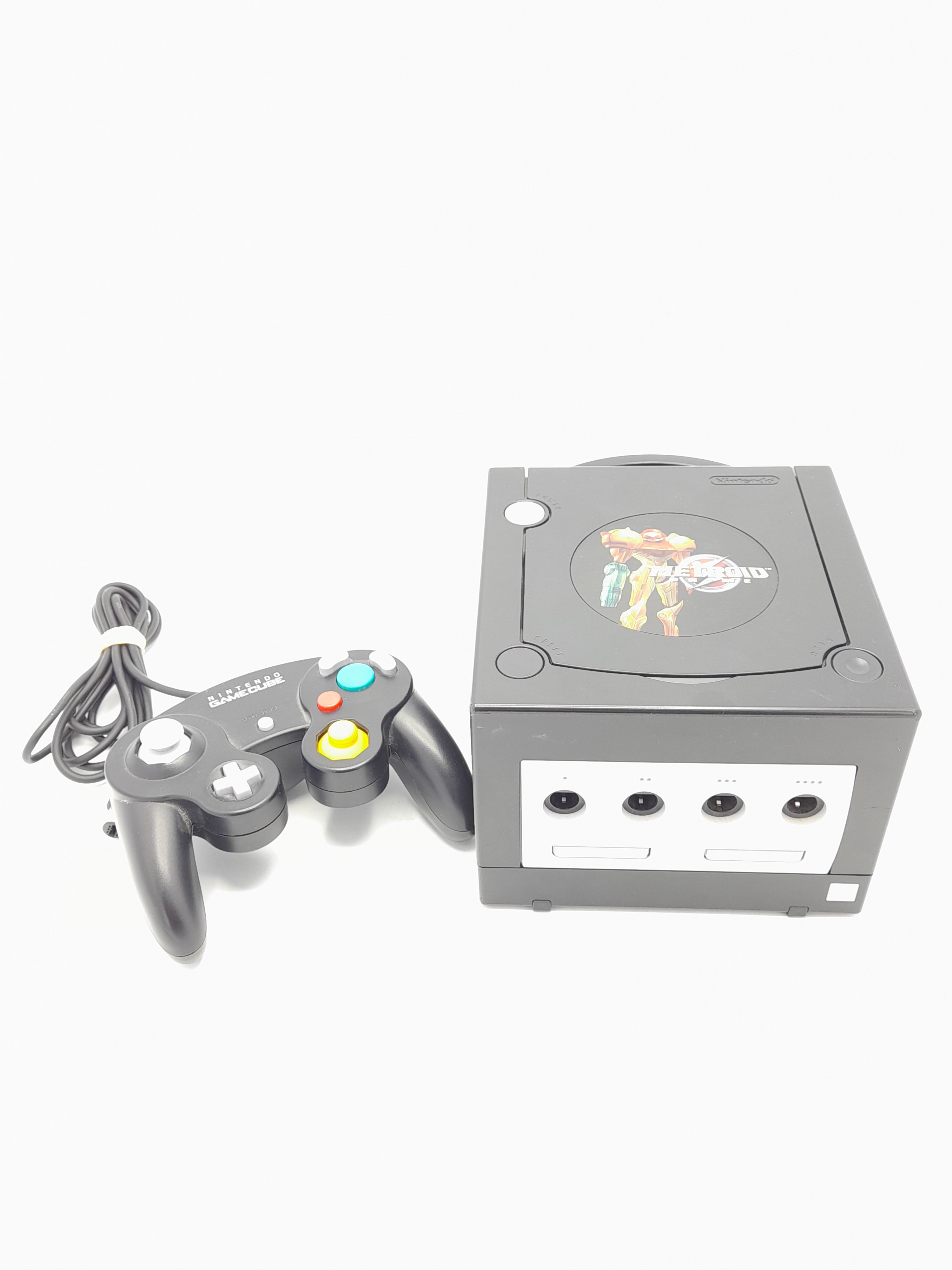 Foto van GameCube Zwart met Metroid Prime Faceplate