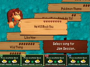 Donkey Konga features 31 tracks, which include existing songs and Nintendo classics.