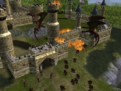 `Help!! De draken zetten het kasteel in brand!`