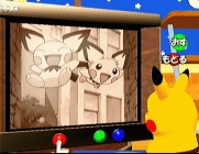 Kijk tv met Pikachu. Je kunt delen uit de serie zien, maar bekijk ook zenders die echt met het spel te maken hebben; zoals Squirtle`s TV Shop.