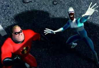 Forma uma super equipa com um amigo ou amiga. Um joga com o Frozone e o outro com o Mr. Incredible!